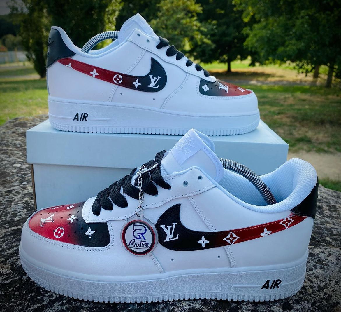 Supreme and louis vuitton air force ones on sale