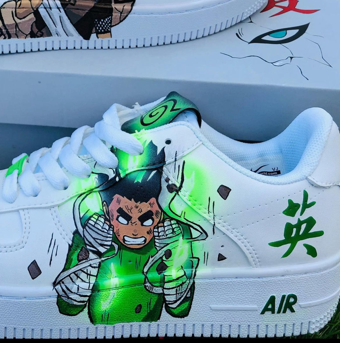 Gaara vs Rock lee AF1 Custom Naruto Shippuden