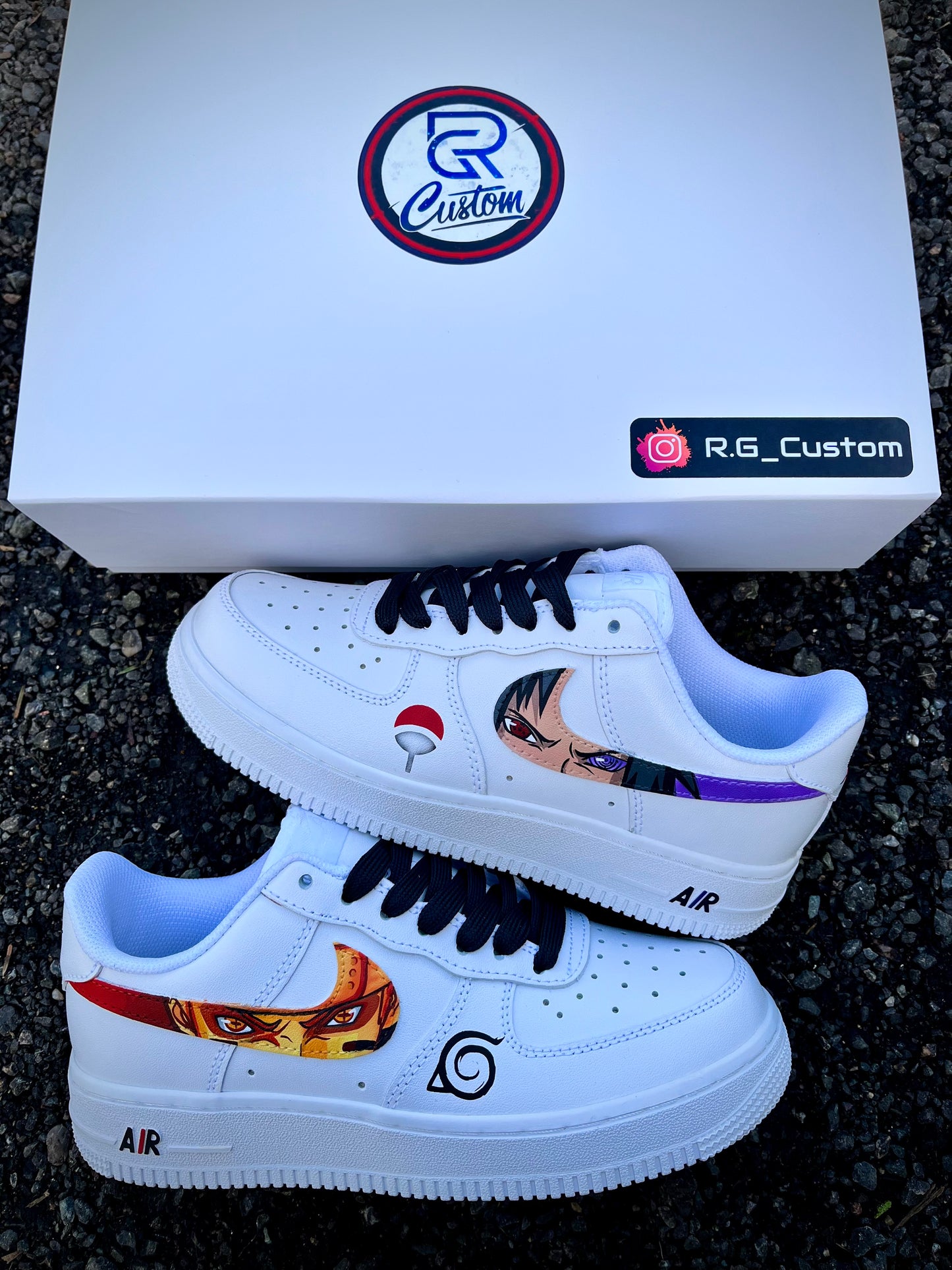 Naruto vs Sasuke / zapatos personalizados