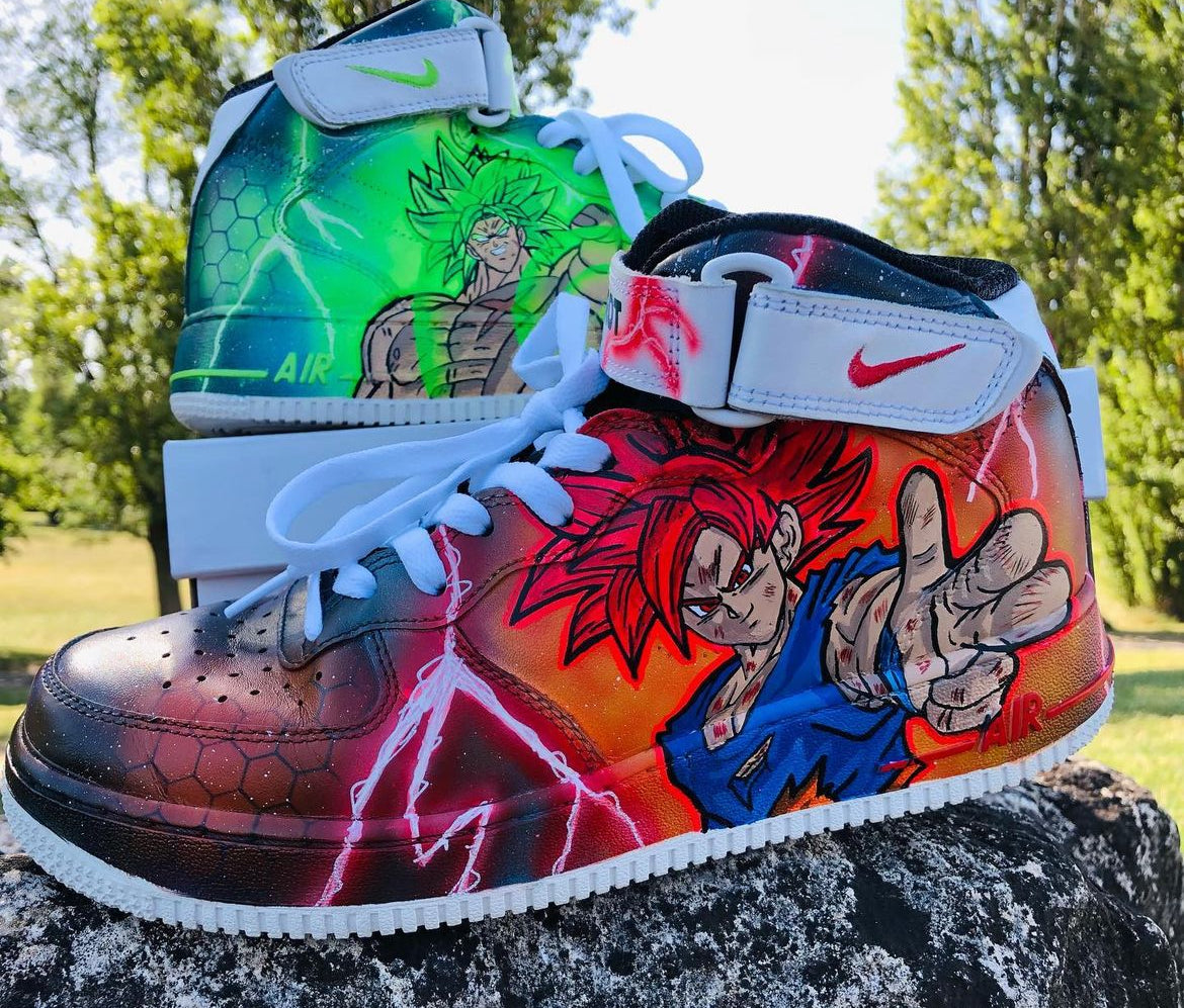 Goku vs broly / Dragon ball custom shoes